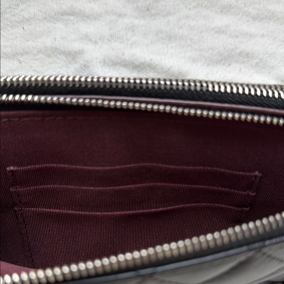 Chanel A82527 Matelasse W Zipper Chain Wallet Lambskin Black w/ silver hardware - Picture 7 of 11